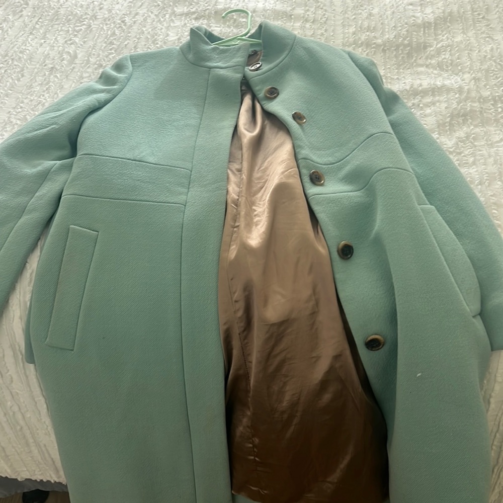Jcrew mint pea coat size 8